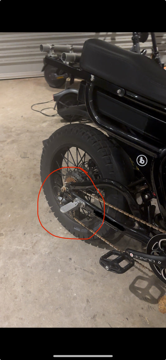 Rear passenger pegs for fatboy/ebike.